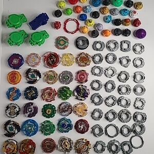 Huge Beyblade Burst Parts Lot – 96 Pieces! Layers, Drivers, Discs Hasbro